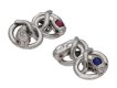 Ruby, sapphire diamond set snake cufflinks berganza hatton garden