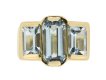 front view Vintage aquamarine dress ring, circa 1950s.                
