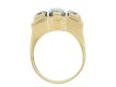 back view Vintage aquamarine dress ring, circa 1950s.                