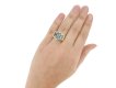 hand view Vintage aquamarine dress ring, circa 1950s.                