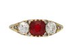 Victorian Burmese red spinel diamond ring berganza hatton garden