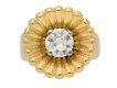 front view antique yellow gold diamond ring berganza hatton garden