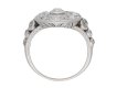 back view Antique diamond cluster ring, circa 1910.           