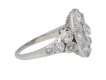 side view Antique diamond cluster ring, circa 1910.           