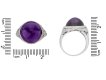 size view Cabochon amethyst and diamond cluster ring, circa 1920.