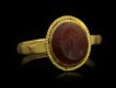 Ancient Roman gold ring with helmet intaglio hatton garden