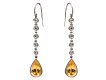 front view imperial topaz diamond drop earrings berganza hatton garden