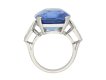 Natural Ceylon sapphire and diamond ring, circa 1950.