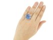 Natural Ceylon sapphire and diamond ring, circa 1950.