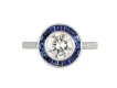 Edwardian diamond and sapphire target ring, English, circa 1915.