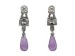 Art Deco amethyst diamond drop earrings berganza hatton garden