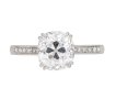 Old mine diamond flanked solitaire ring, circa 1920. Hatton Garden