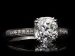 Old mine diamond flanked solitaire ring, circa 1920. Hatton Garden