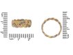  Vintage three colour gold wedding ring, circa 1970.