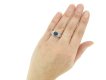 hand view Sapphire and diamond ring, circa 1975. berganza hatton garden