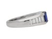 side view Sapphire and diamond ring, circa 1975. berganza hatton garden