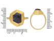 Medieval sapphire cabochon gold ring, circa 14 15th century. Hatton Garden