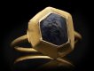 Medieval sapphire cabochon gold ring, circa 14 15th century. Hatton Garden