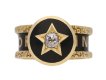 front view Victorian diamond set family memorial ring, circa 1880.