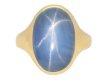 front view Antique star sapphire ring berganza hatton garden