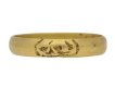front view Post Medieval gold skull ring