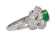 side view Emerald and diamond cluster ring by Cartier Paris,circa 1970 hatton garden berganza