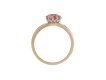 Padparadscha Ceylon sapphire solitaire ring. hatton garden