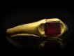 Medieval garnet gold ring, circa 13th 15th century hatton garden