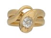 front view Antique diamond snake ring berganza hatton garden