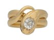 front view Antique diamond snake ring berganza hatton garden