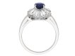 Oscar Heyman Burmese sapphire and diamond ballerina ring