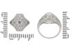 size view Ornate diamond cluster ring, circa 1920. berganza hatton garden