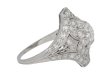 side view Ornate diamond cluster ring, circa 1920. berganza hatton garden