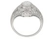 back view Ornate diamond cluster ring, circa 1920. berganza hatton garden