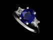 Burmese sapphire and diamond ring, circa 1950. 