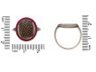Georgian hair and ruby memorial ring, English, circa 1760. berganza hatton garden