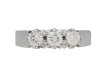 front view Three stone diamond engagement ring by Graff, circa 1975. berganza hatton garden