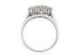 back view Three stone diamond engagement ring by Graff, circa 1975. berganza hatton garden