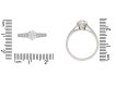 size view Old cut diamond engagement ring, circa 1950. berganza hatton garden