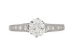 front view Old cut diamond engagement ring, circa 1950. berganza hatton garden