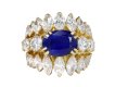 Burmese sapphire and diamond cluster ring, circa 1965. 