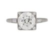 front view Art Deco diamond ring, circa 1930. berganza hatton garden