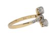 side view Ornate two stone diamond ring, circa 1905. berganza hatton garden