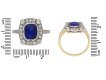 size view Burmese sapphire and diamond cluster ring, circa 1905. berganza hatton garden