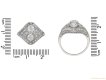 size view Two stone diamond cluster ring, circa 1920. berganza hatton garden 