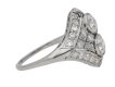 side view Two stone diamond cluster ring, circa 1920. berganza hatton garden 