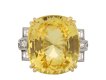 Yellow Ceylon sapphire and diamond ring hatton garden