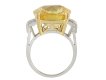 Yellow Ceylon sapphire and diamond ring hatton garden