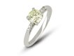 Fancy yellow diamond solitaire ring, English, circa 1950. 
