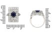Art Deco sapphire and diamond cluster ring berganza hatton garden